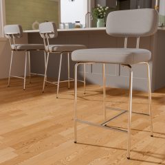 iooHug 26" Fabric Bar Stools with Backs, Set of 3 Counter Height Bar Stools, Wide Seat Kitchen Island Chairs with Metal Legs for Kitchen Island/Dining Room/Bar, Grey