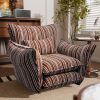 iooHug Modern Upholstered Accent Chair with Lumbar Pillow, Chenille Fabric Brown Armchair, 23"Deep Seat Living Room Chair, Comfortable Lounge Chair for Bedroom, Apartment, Home Office"